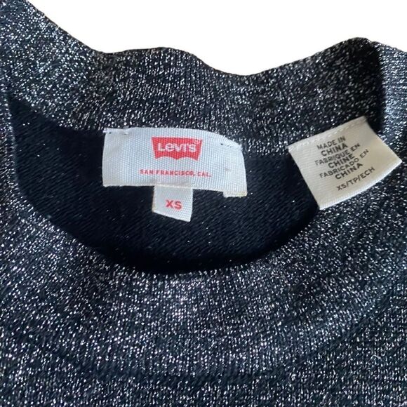 Levis Wool Metallic Silver Sweater Black XS - Picture 3 of 4